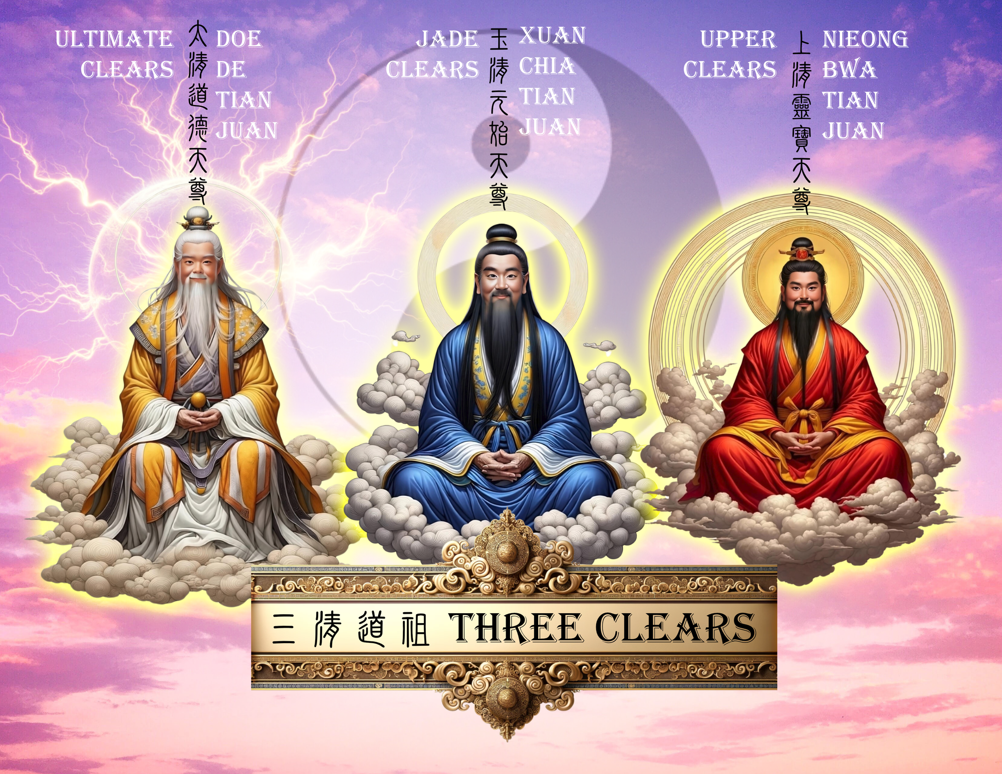 
                  Saam Ching 三清 The Three Pure Ones
                