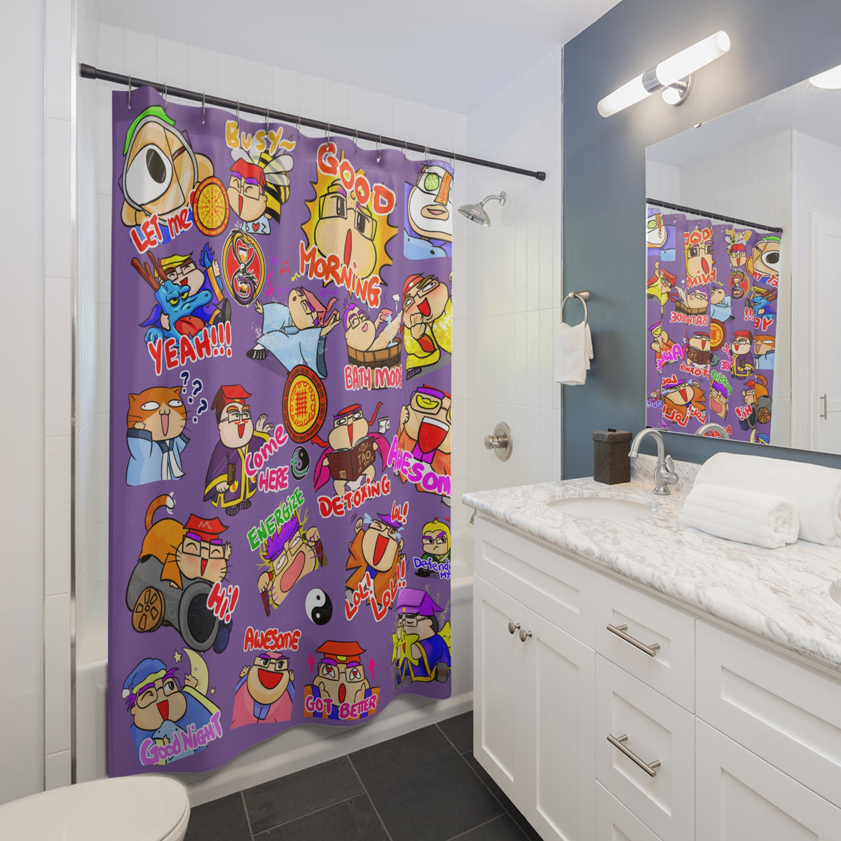 Taoist Shower Station Curtain