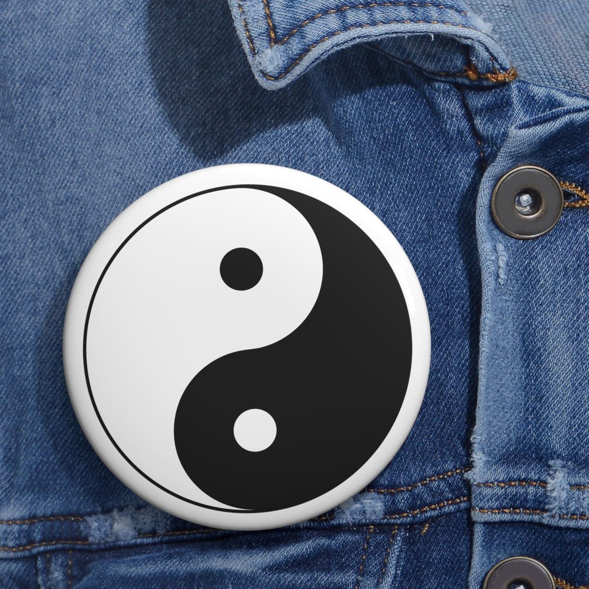 Tai Chi Symbol Pin Buttons